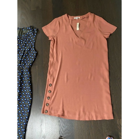 NWT~Madewell‎ Side Button Easy Dress in Sweet Dahlia~XXS/ XS - Picture 3 of 5